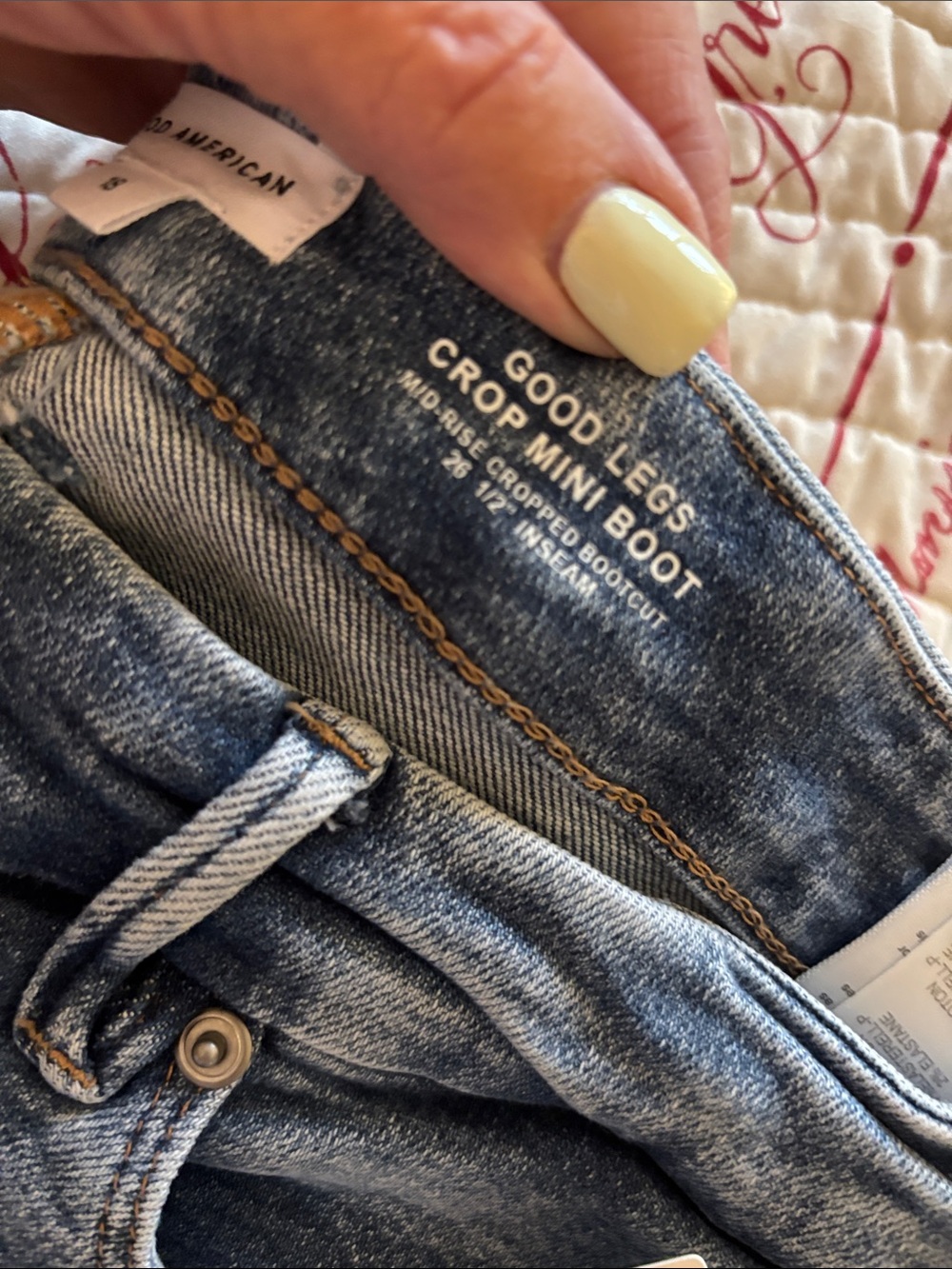 NWT Good American Mid-rise Medium Wash Mini Bootcut Jeans SZ 18 Plus - Picture 4 of 13